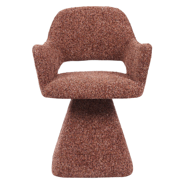 Esszimmerstuhl Josh drehbar Chenille kupfer