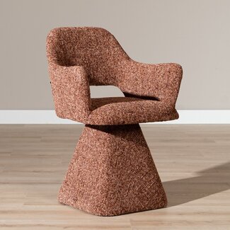 Esszimmerstuhl Josh drehbar Chenille kupfer