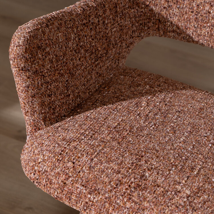 Esszimmerstuhl Josh drehbar Chenille kupfer