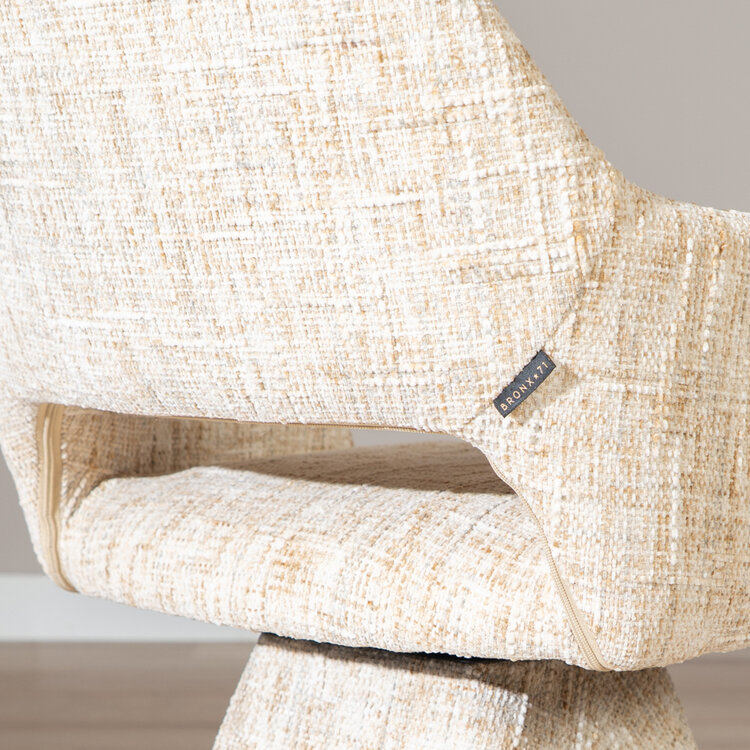Esszimmerstuhl Josh drehbar Chenille beige