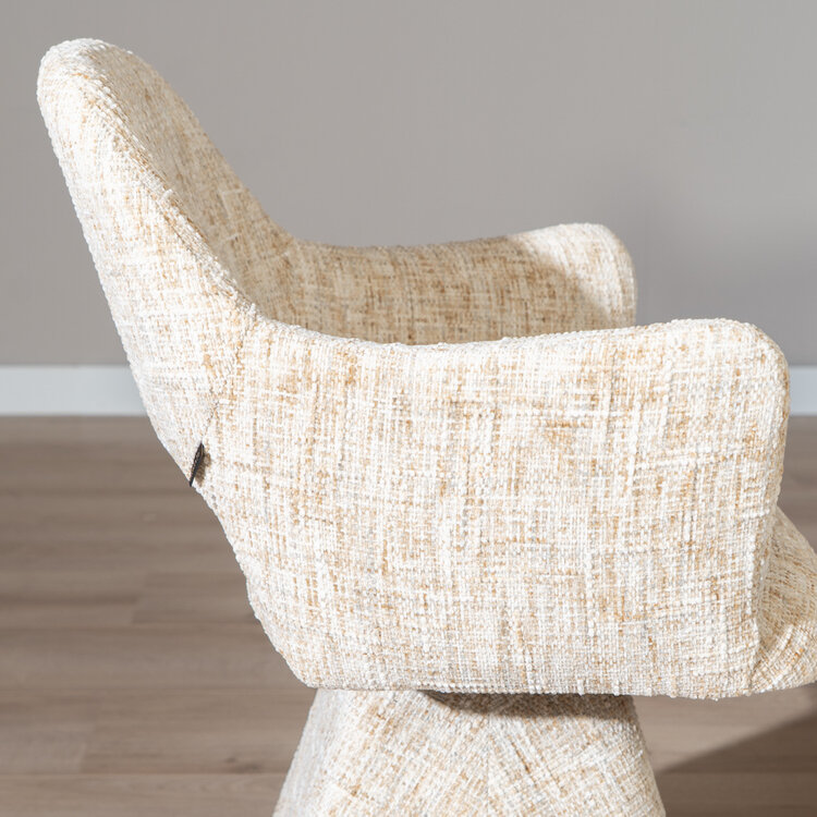 Esszimmerstuhl Josh drehbar Chenille beige
