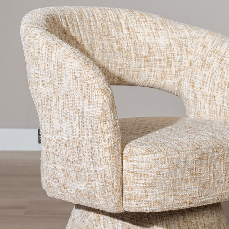 Sessel Josh drehbar Chenille beige