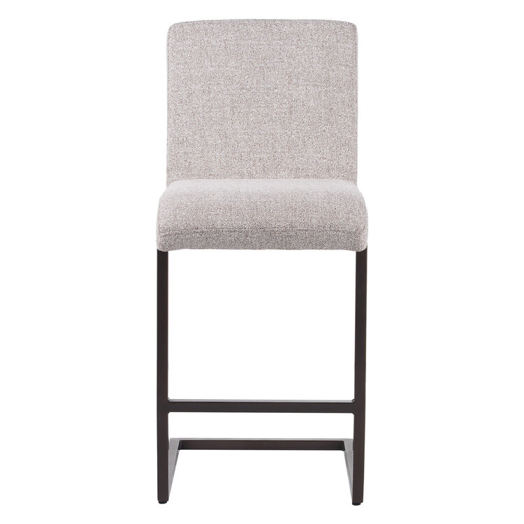 Barhocker Lio Stoff off white/braun 70 cm