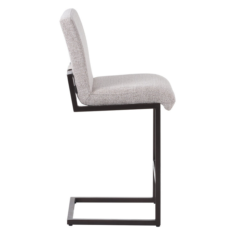 Barhocker Lio Stoff off white/braun 70 cm