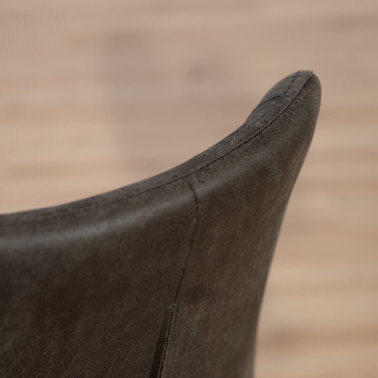 Barhocker Leder Barrel anthrazit 69 cm