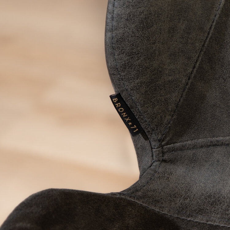 Barhocker Leder Barrel anthrazit 69 cm