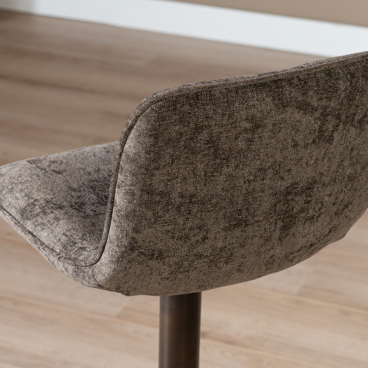 Barhocker Samt Jack braun 60-82 cm