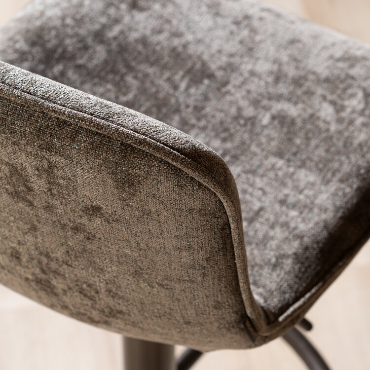 Barhocker Samt Jack braun 60-82 cm