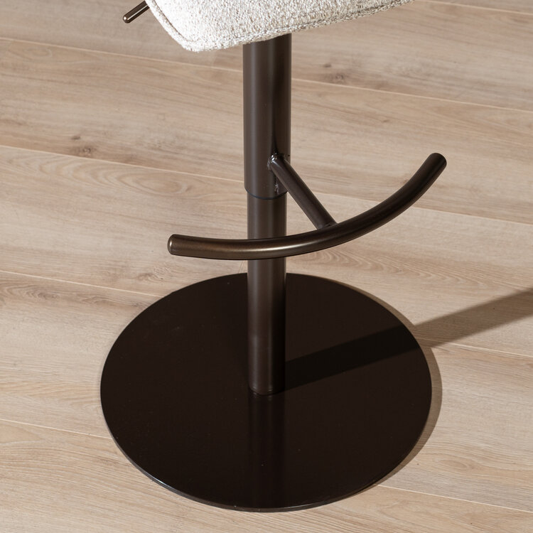 Barhocker Jack Stoff off white/braun 60-82cm