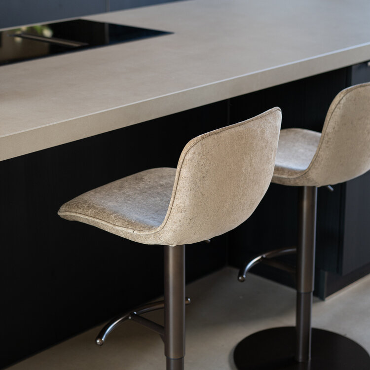 Barhocker Samt Jack taupe 60-82 cm