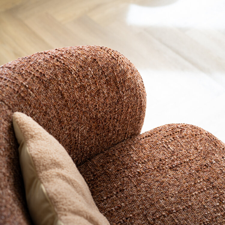 Sessel Lenn drehbar Chenille kupfer