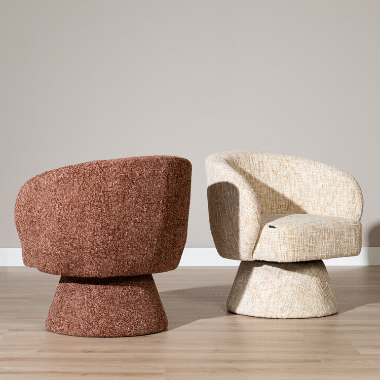 Sessel Lenn drehbar Chenille beige