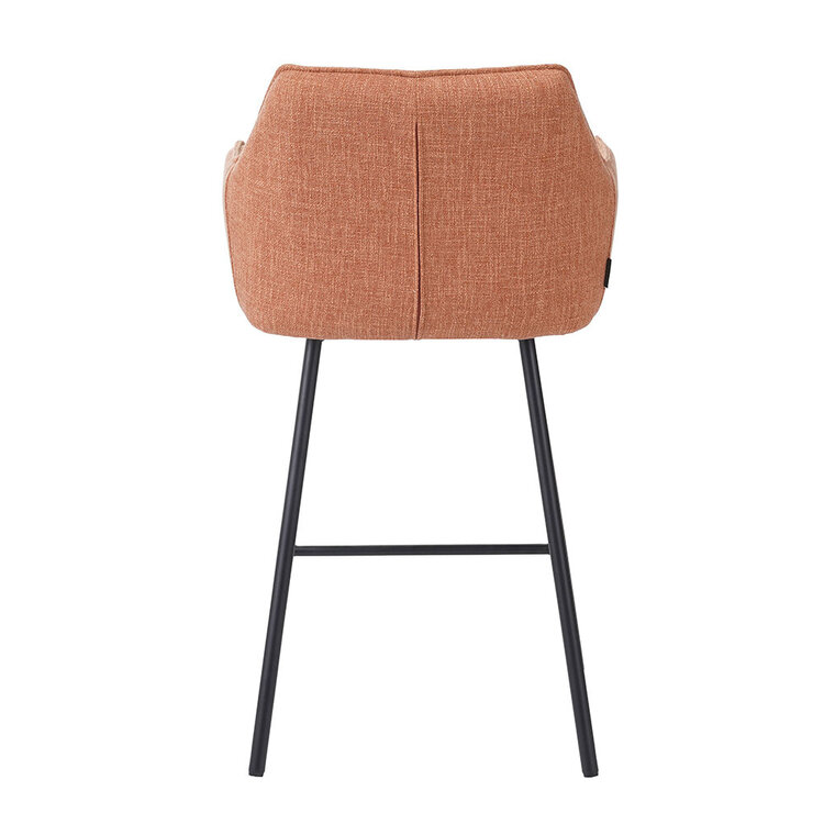 Barhocker Ciara kupfer Leinen 65 - 78 cm