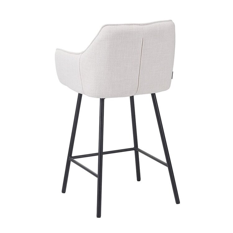 Barhocker Ciara Off white Leinen 65 - 78 cm