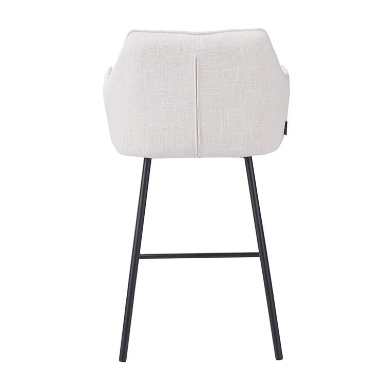 Barhocker Ciara Off white Leinen 65 - 78 cm