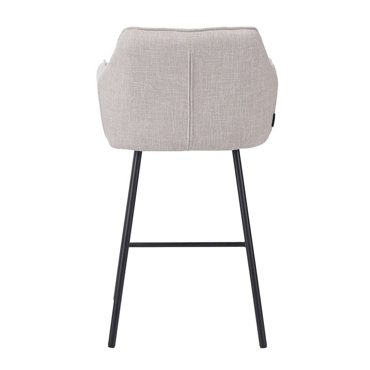 Barhocker Ciara taupe Leinen 65 - 78 cm