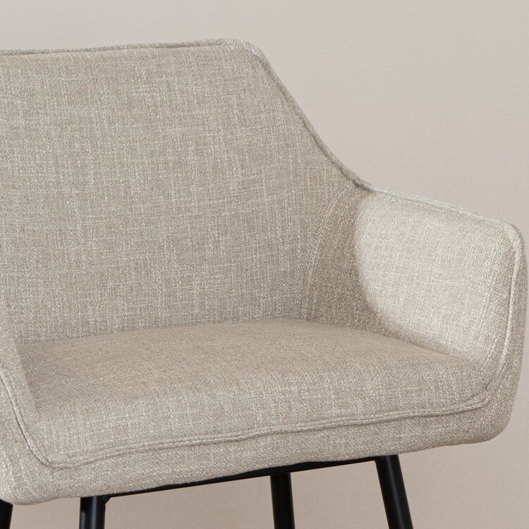 Barhocker Ciara taupe Leinen 65 - 78 cm