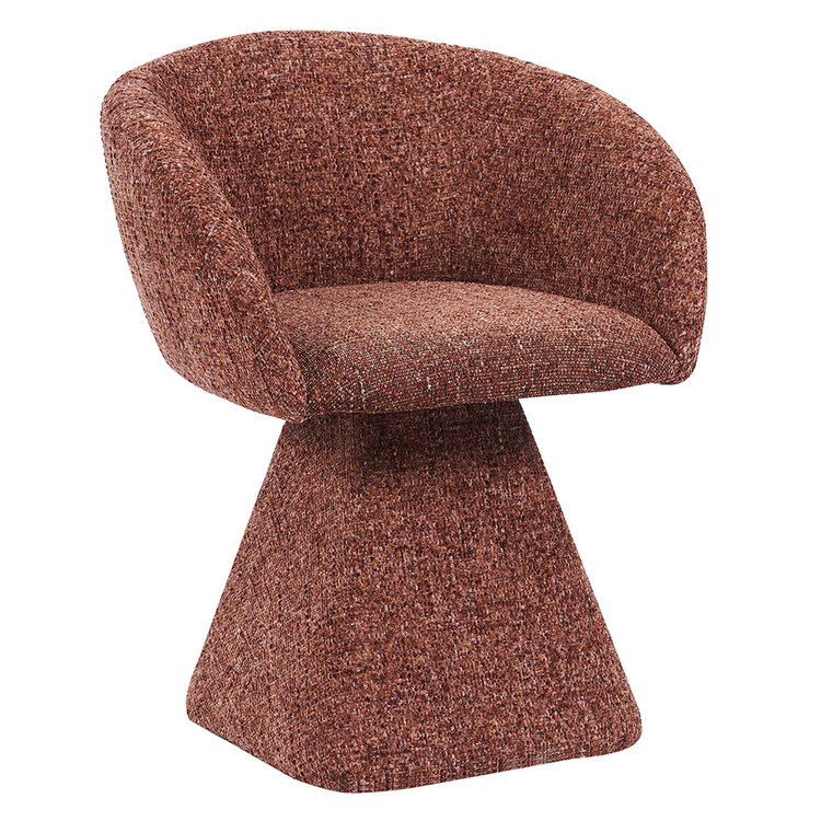 Esszimmerstuhl Lenn drehbar Chenille kupfer