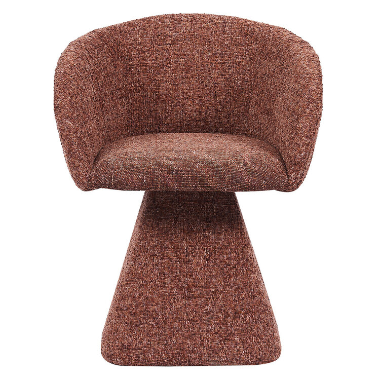 Esszimmerstuhl Lenn drehbar Chenille kupfer