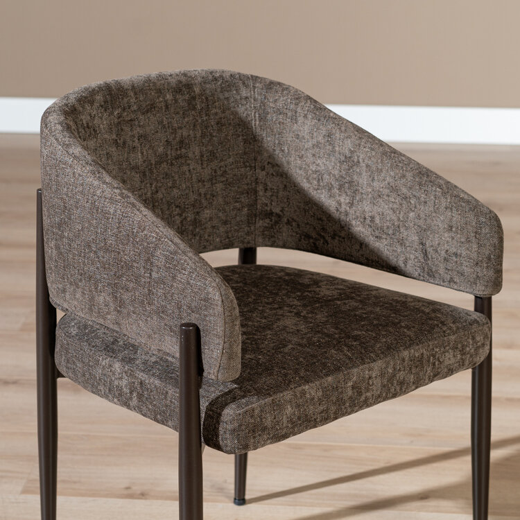 Esszimmerstuhl Bret Samt braun