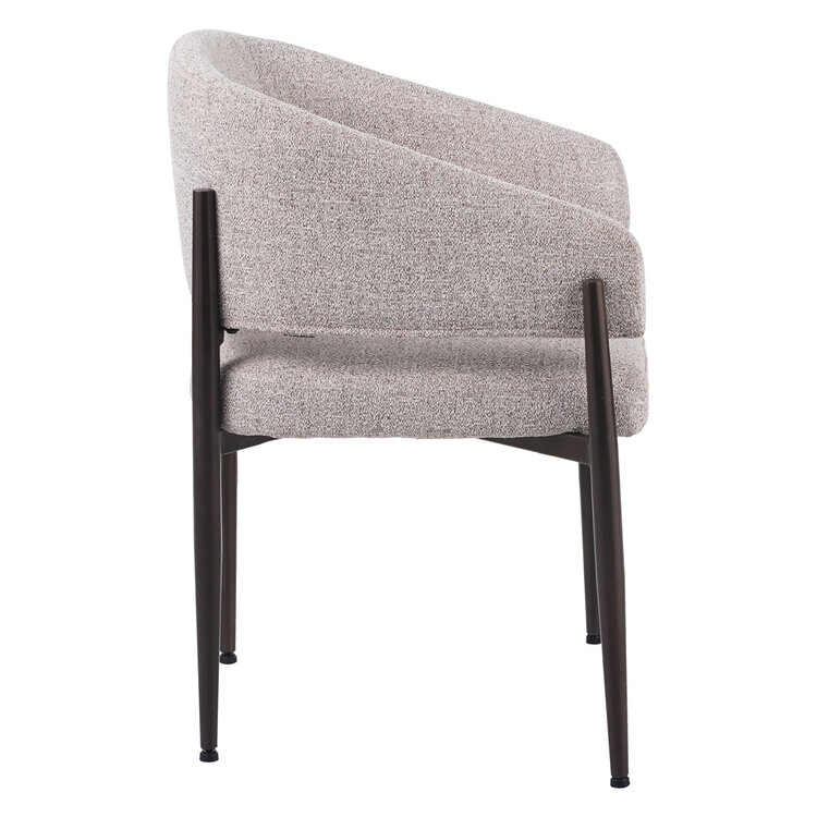 Esszimmerstuhl Bret Stoff off white/braun