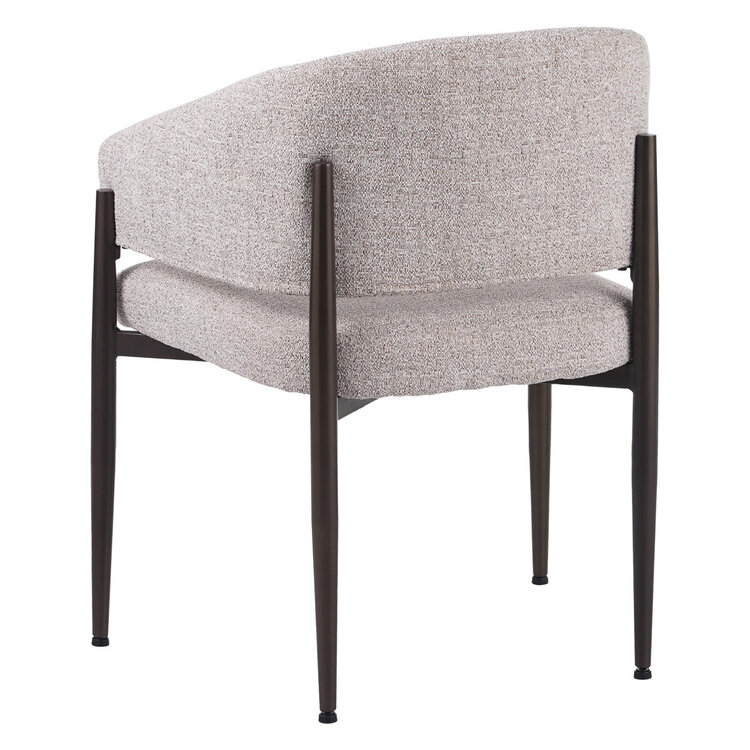 Esszimmerstuhl Bret Stoff off white/braun