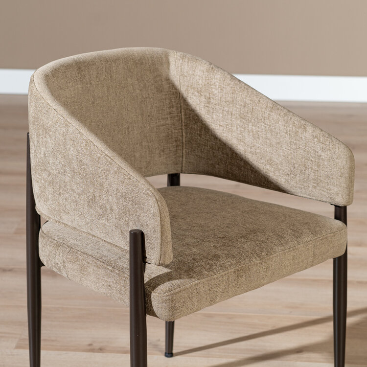Esszimmerstuhl Bret Samt taupe