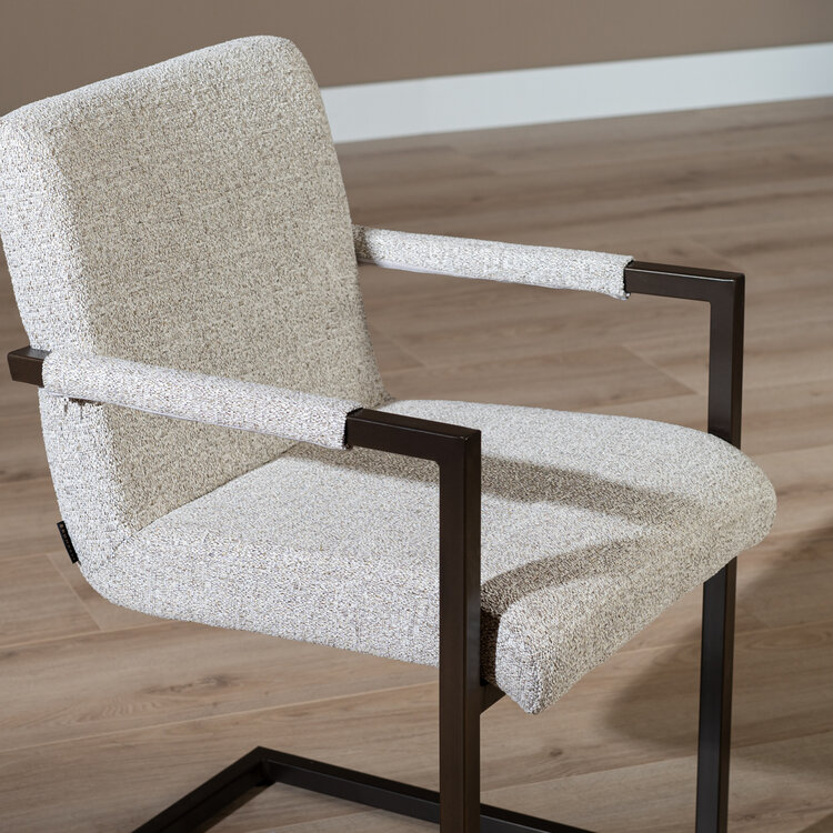 Esszimmerstuhl Lio Stoff off white/braun