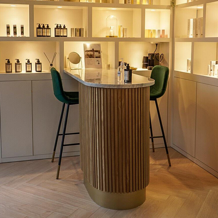 Barhocker Samt Mikky 65 - 78 cm grün