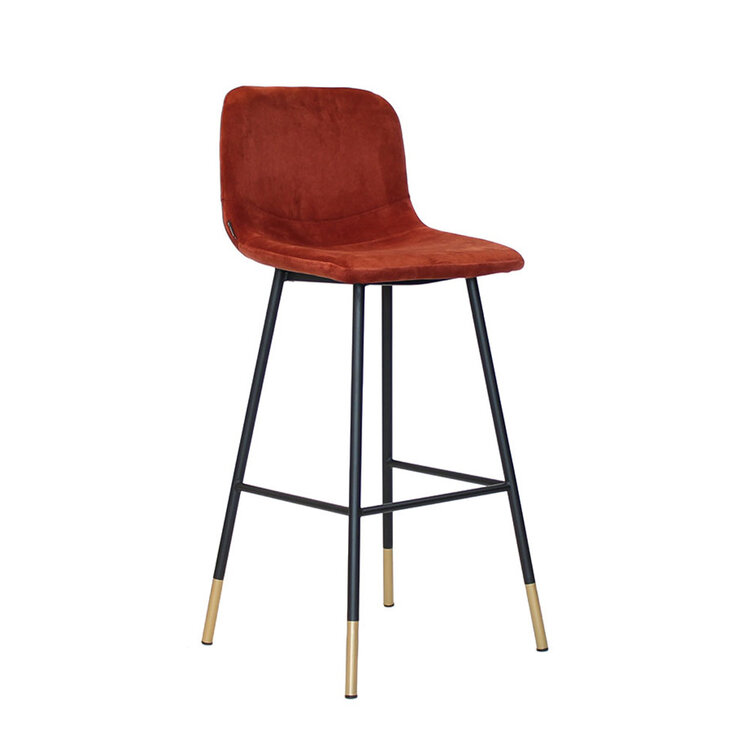 Barhocker Samt Mikky 65 - 78 cm kupfer