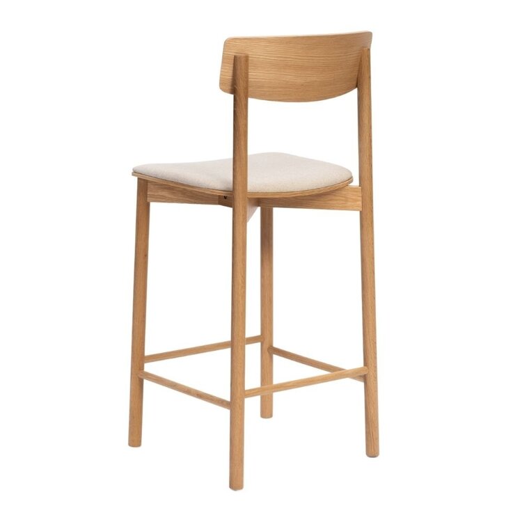 Barhocker Jane Eiche Natur/off white 80 cm