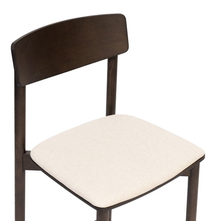 Barhocker Jane Eiche dunkel/off white 80 cm