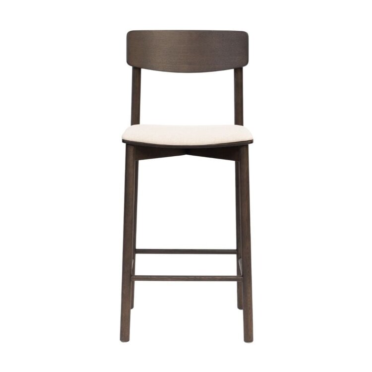 Barhocker Jane Eiche dunkel/off white 80 cm