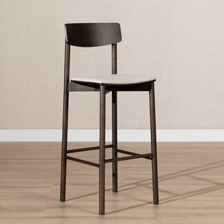 Barhocker Jane Eiche dunkel/off white 78,5 cm