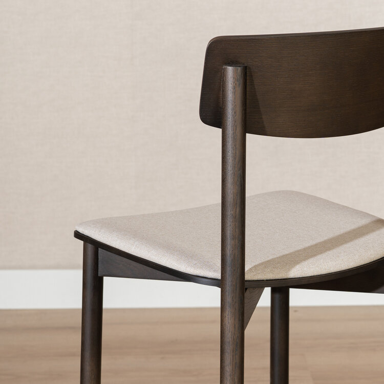 Barhocker Jane Eiche dunkel/off white 80 cm