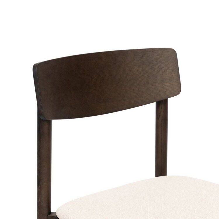 Barhocker Inez Eiche dunkel/off white 70 cm