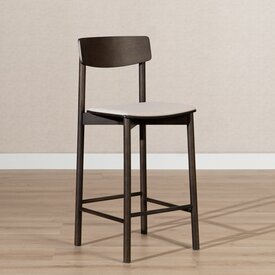 Barhocker Inez Eiche dunkel/off white 70 cm