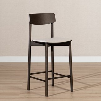 Barhocker Inez Eiche dunkel/off white 70 cm