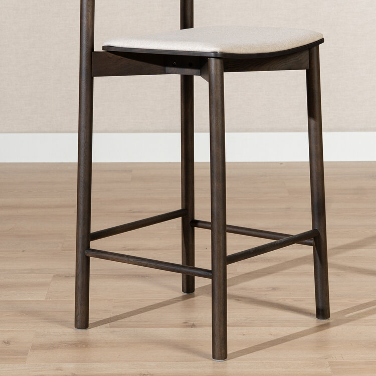 Barhocker Inez Eiche dunkel/off white 70 cm