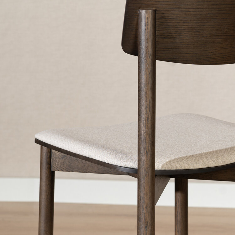 Barhocker Inez Eiche dunkel/off white 70 cm