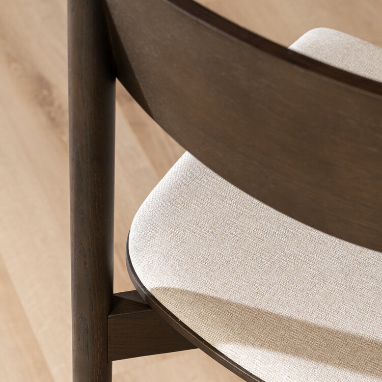 Barhocker Inez Eiche dunkel/off white 70 cm