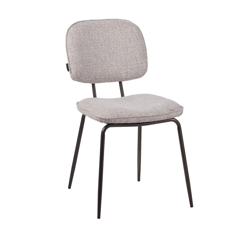 Esszimmerstuhl Stoff Javi off white/braun