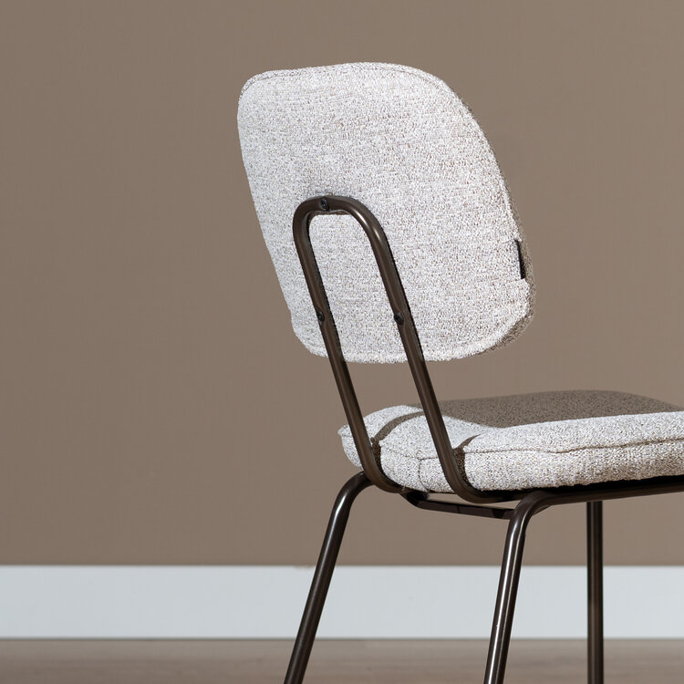 Esszimmerstuhl Stoff Javi off white/braun