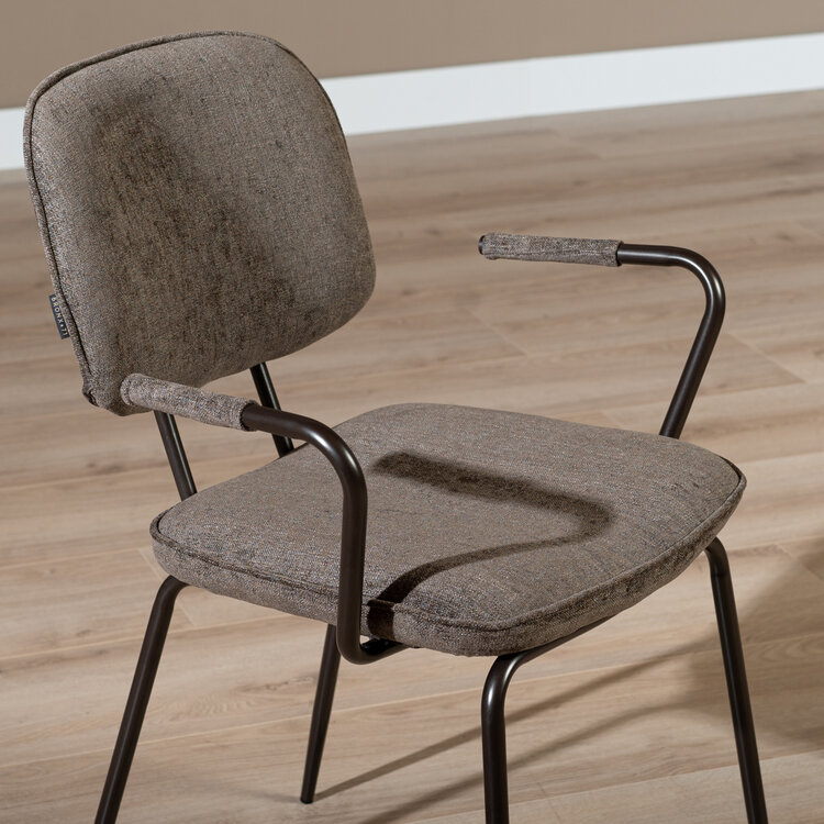 Esszimmerstuhl Samt Jethro braun