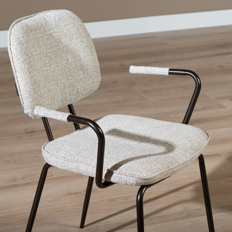 Esszimmerstuhl Jethro off white/braun