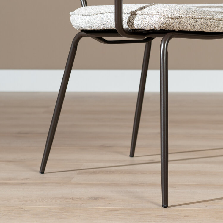 Esszimmerstuhl Jethro off white/braun