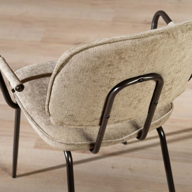 Esszimmerstuhl Samt Jethro taupe