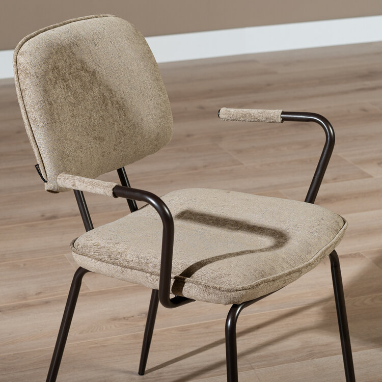 Esszimmerstuhl Samt Jethro taupe