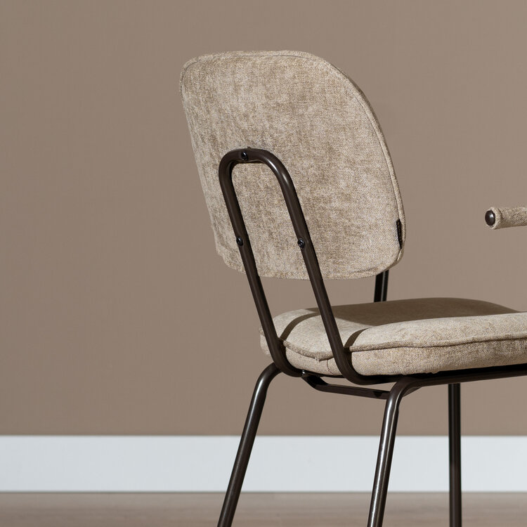 Esszimmerstuhl Samt Jethro taupe