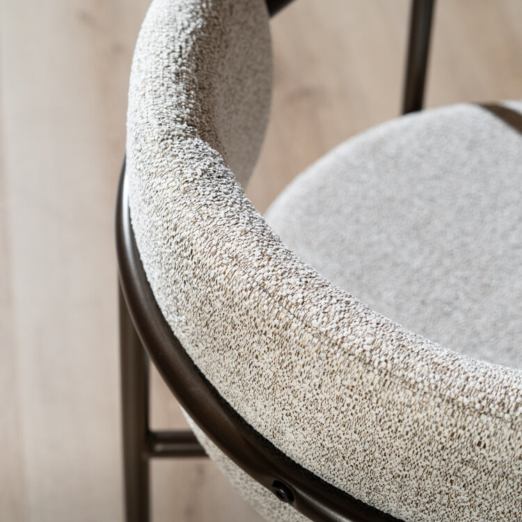 Esszimmerstuhl Gio Stoff off white/braun